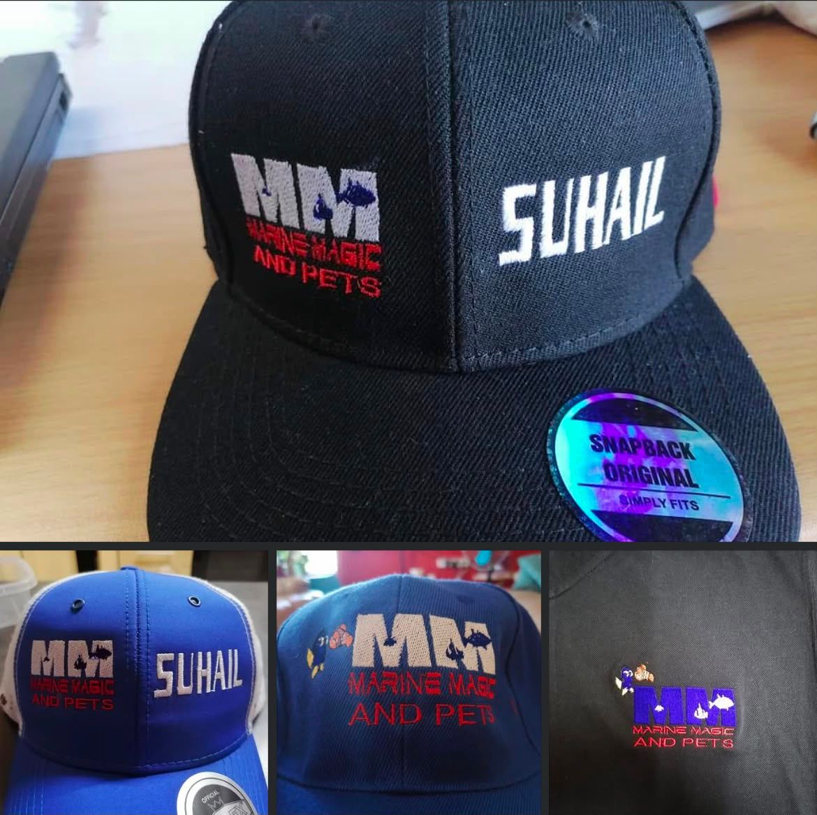 Embroidery on cap